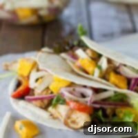 Two Easy Chicken Tacos with Mango and Jicama