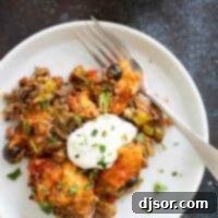 Weeknight Taco Fiesta 5 Overhead view of a finished taco casserole, ready to serve.