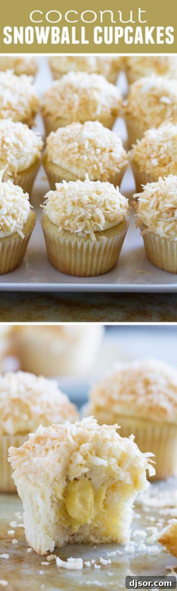 Coconut Cloud Cupcakes 10 True coconut lovers will appreciate these Coconut Snowball Cupcakes! Coconut cupcakes are filled with a coconut pastry cream and then frosted with a coconut buttercream. Top them off with toasted coconut for the ultimate coconut treat!