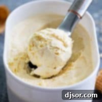 Homemade ice cream with toasted coconut