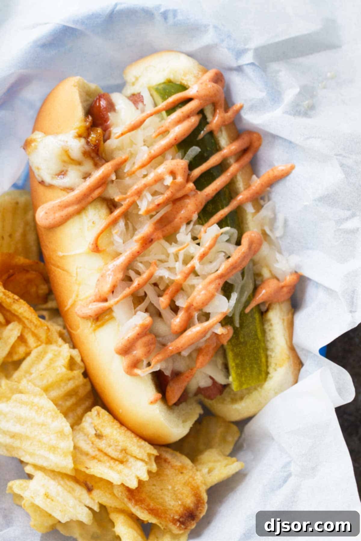 How to make Reuben Hot Dogs with homemade Russian dressing
