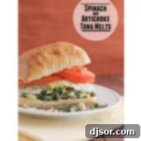 Creamy Spinach Artichoke Tuna Melts 2 Spinach and Artichoke Tuna Melt | Taste and Tell