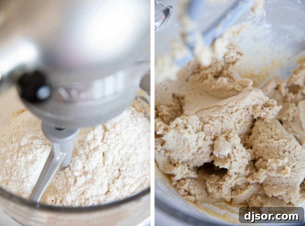 A super soft cookie filled with lots of Easter candy, these Easter Cookies are perfect the weeks leading up to Easter! The pastel colors scream spring, and the flavor and texture will have you coming back for more. adding flour and mixing cookie dough