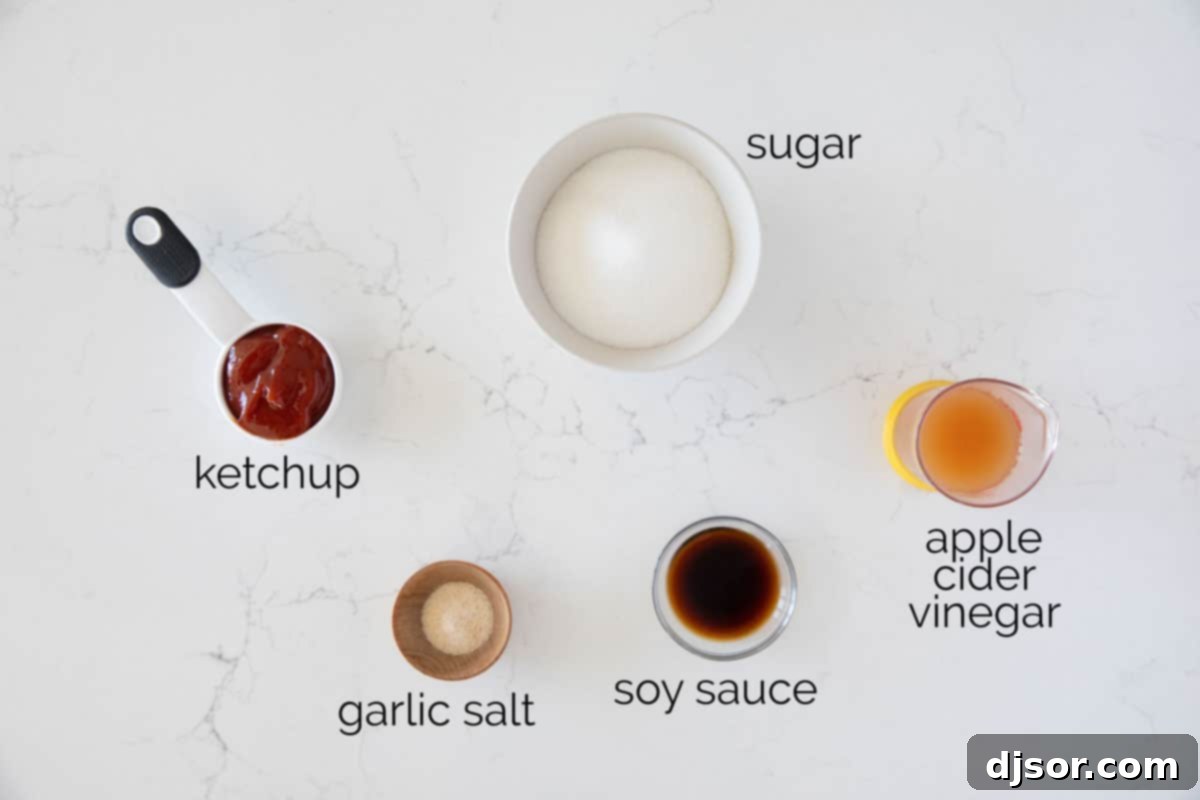 Skip the jarred version, and make it at home! This Sweet and Sour Sauce is so easy, and you probably have all of the ingredients on hand already! ingredients for sweet and sour sauce