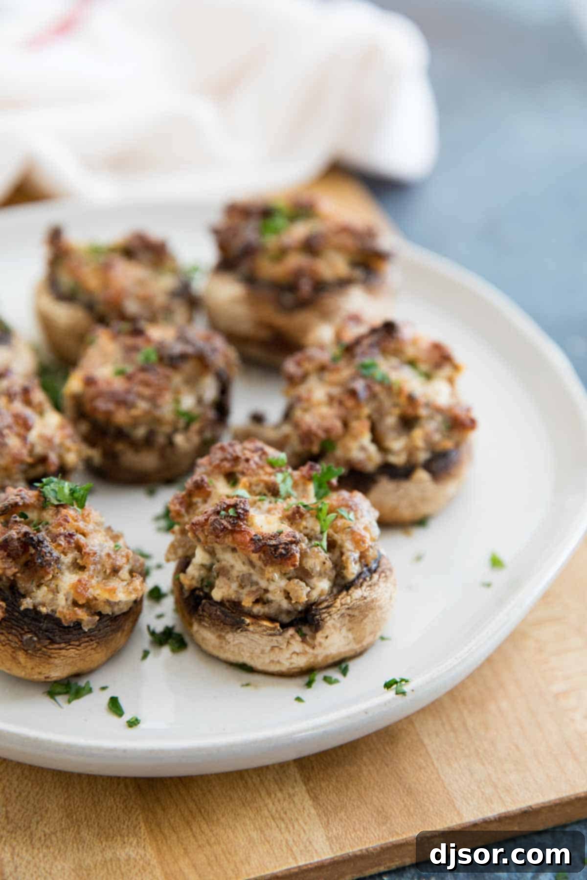 Sausage Stuffed Mushrooms Recipe - perfect for any party or gathering.