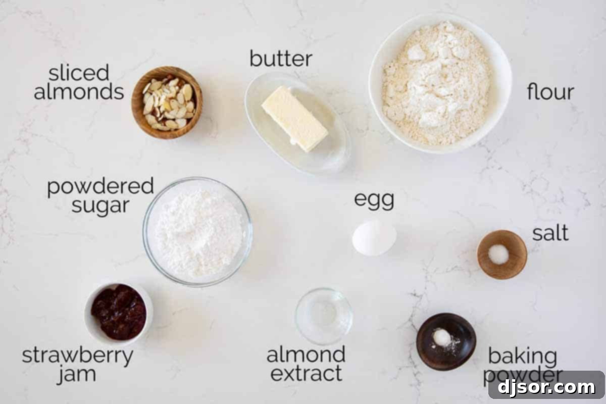 Essential Ingredients for Witch Finger Cookies Ingredients needed for Witch Fingers.