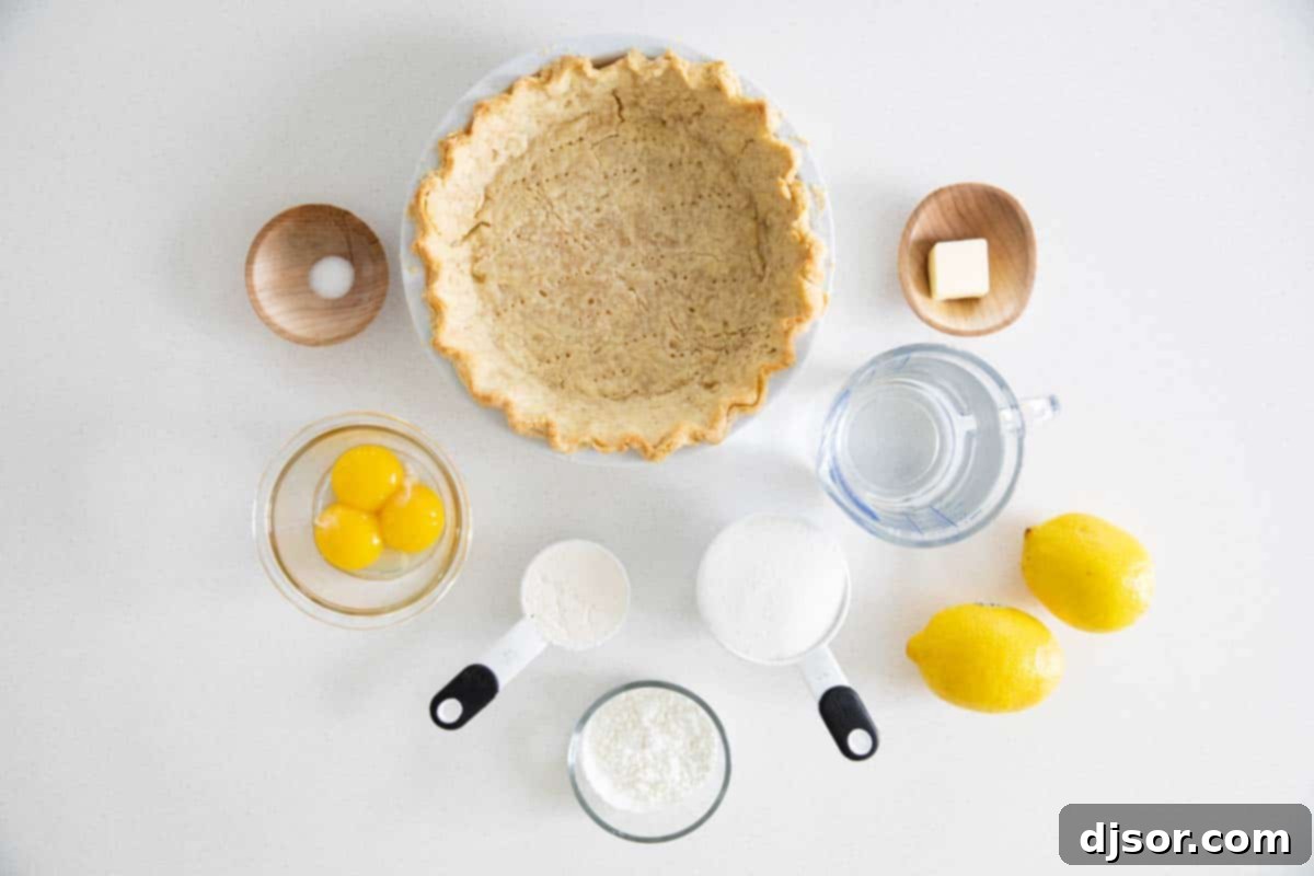 ingredients for lemon meringue pie