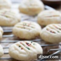 Christmas Shortbread Cookies on a cooling rack.