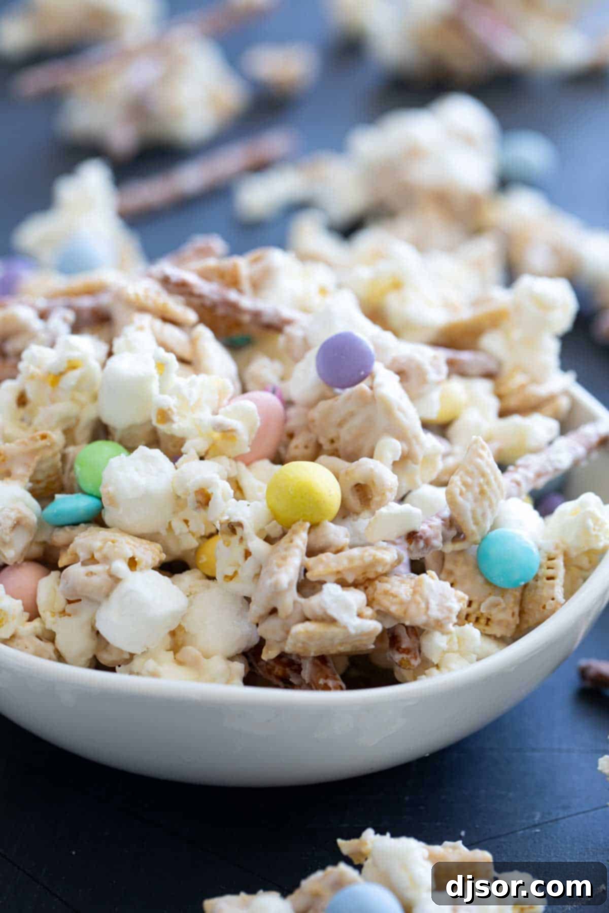 Bunny bait with Easter candy in a bowl.