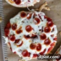 The Ultimate Bagel Pizza 8 Pizza bagels with mini pepperoni.