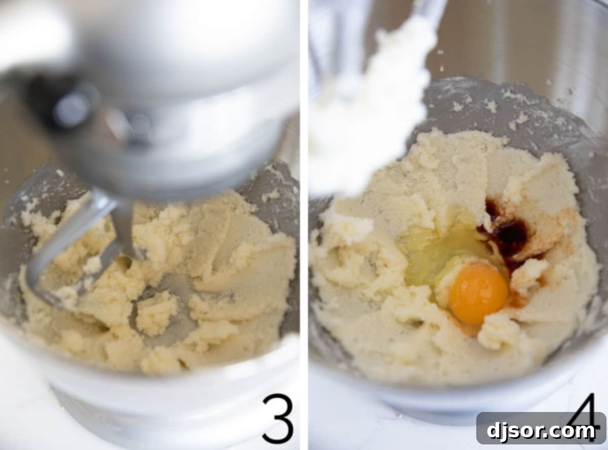 Monster Munchies 5 Close-up of butter and sugar being creamed together in a stand mixer, demonstrating a key step in making Halloween cookies.