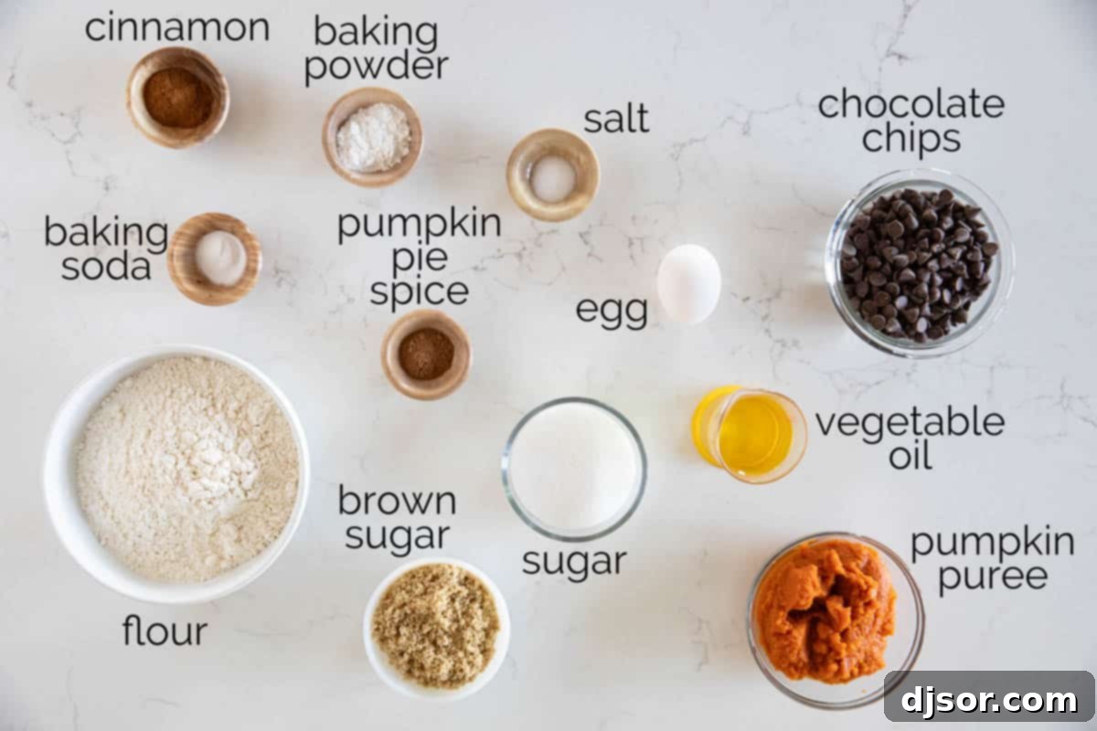 Harvest Pumpkin Chocolate Chip Delights 3 Ingredients for Pumpkin Chocolate Chip Cookies.