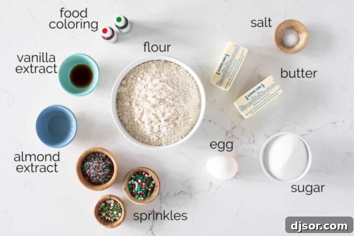 Homemade Spritz Cookies A Step-by-Step Guide 3 Ingredients for Spritz Cookies.