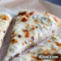 Creamy White Pizza Perfection 2 close up of white pizza