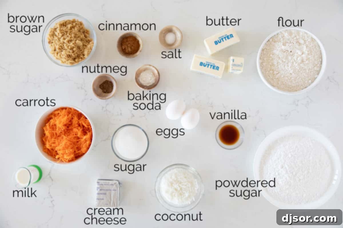 Carrot Cake Drops 3 Ingredients needed to make Carrot Cake Cookies.