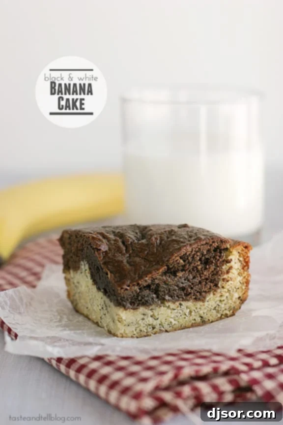 Black and White Banana Cake: A Rich and Moist Dessert Delicious Black and White Banana Cake, a unique twist on classic banana bread, perfect for dessert lovers