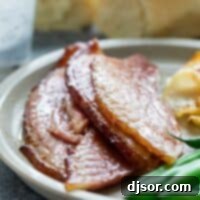 Honey Glazed Ham on a plate, representing the final dish.