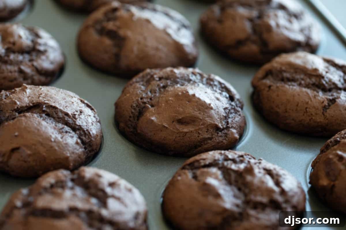 Freshly baked Cake Mix Muffins cooling in a muffin tin.