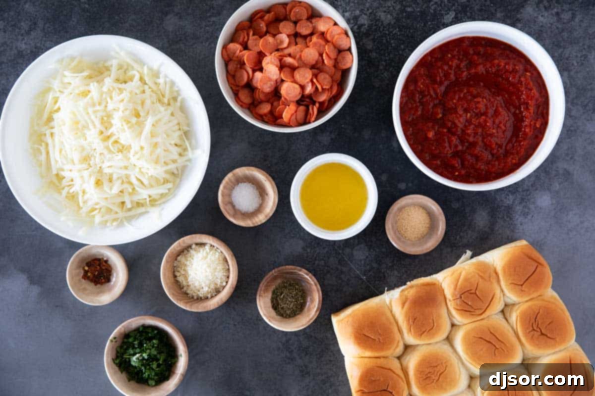 Pepperoni Pizza Poppers 3 Ingredients for Pepperoni Pizza Sliders.