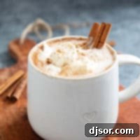 Velvety Mexican Spiced Chocolate 7 Mug of Mexican Hot Chocolate, topped with whipped cream and sprinkled with cinnamon.