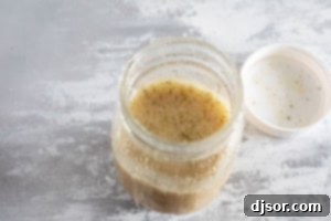 Making dressing for Italian Pasta Salad.