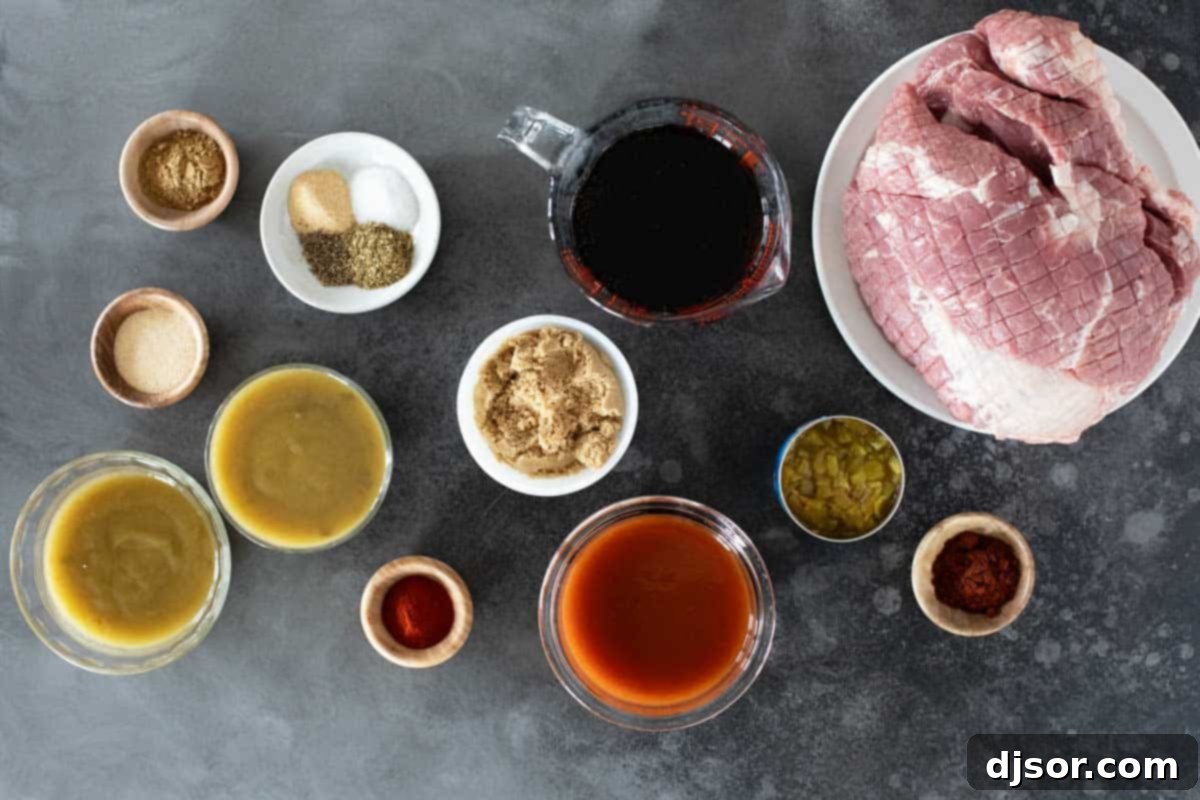 Ingredients for Copycat Cafe Rio Sweet Pork.