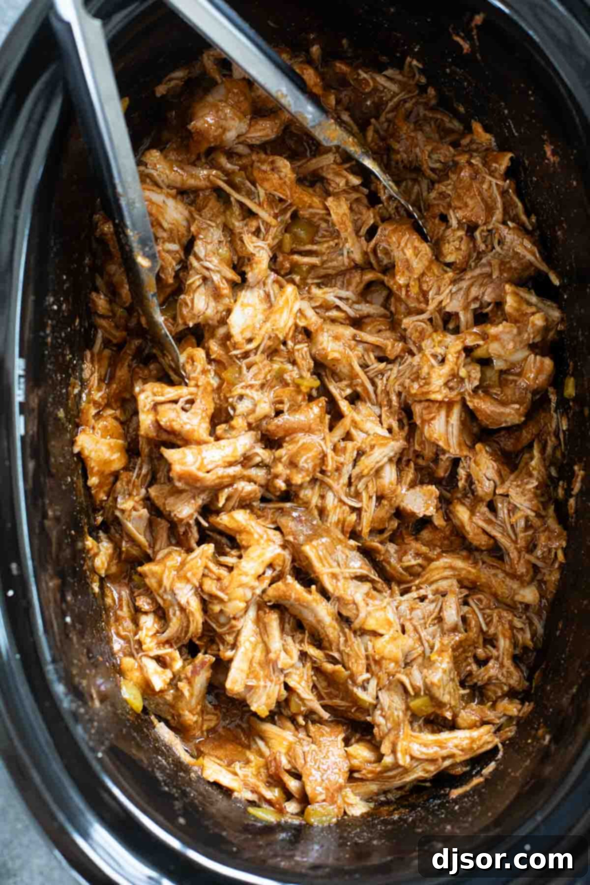 Cafe Rio Sweet Pork in a slow cooker.