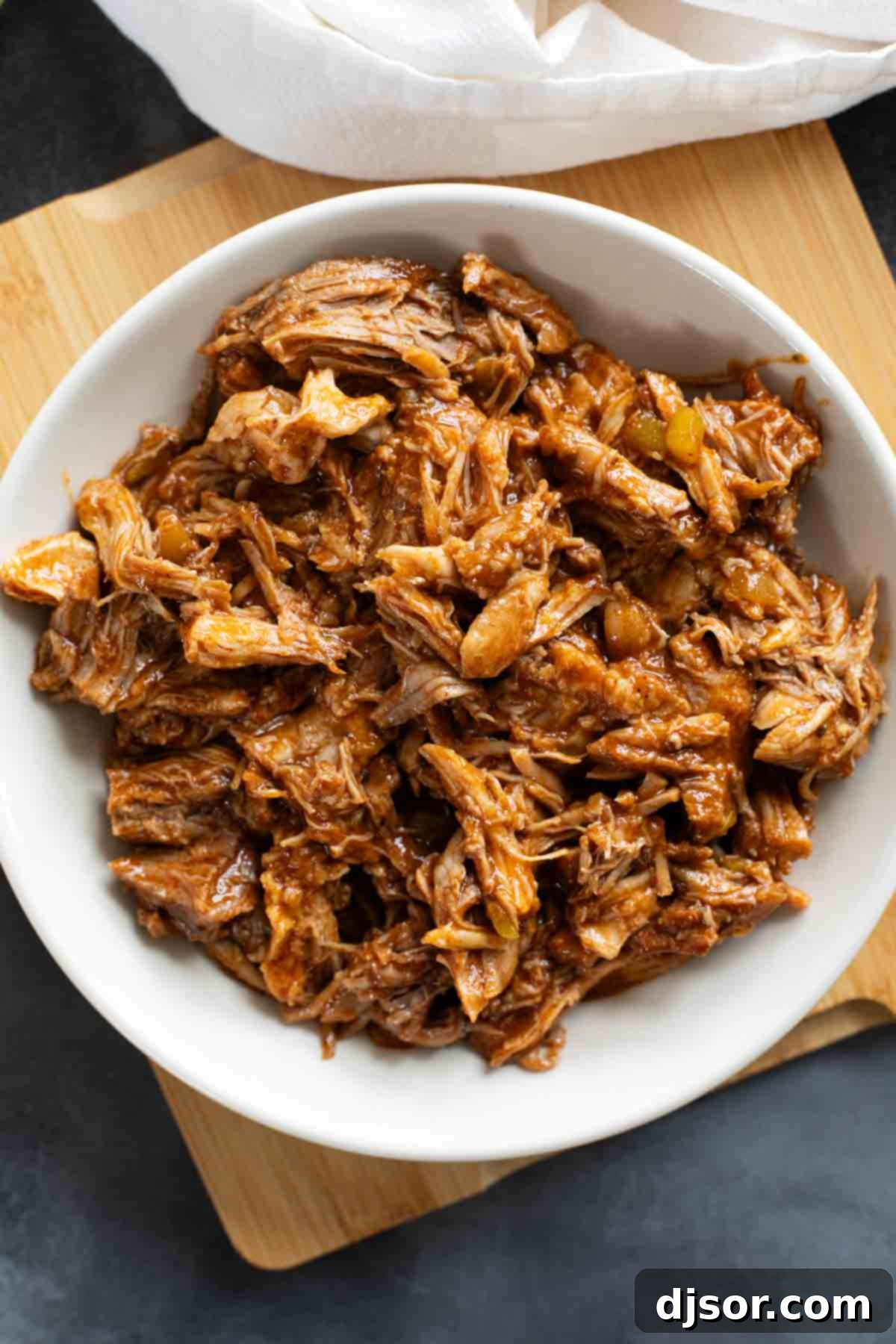 Bowl of Copycat Cafe Rio Sweet Pork.