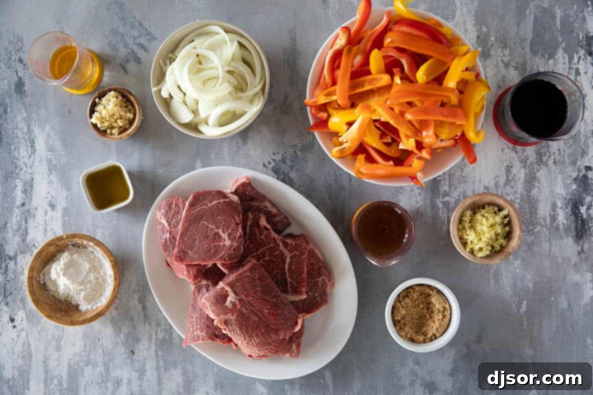 Fall-Apart Slow Cooker Pepper Steak 3 Ingredients for Slow Cooker Pepper Steak