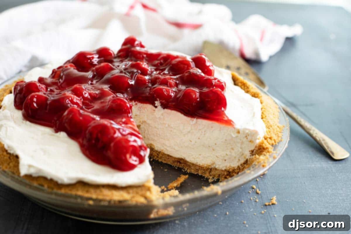 Creamy and smooth, this No Bake Cheesecake is the perfect summer dessert. A sweet cheesecake filling is set inside a graham cracker crust for an irresistible classic dessert. Top it with pie filling to take it up another notch! Easy No Bake Cheesecake Recipe