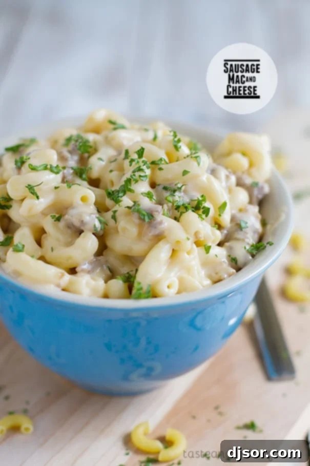 Skillet Sausage Mac and Cheese 2 Stovetop Sausage Mac and Cheese on Taste and Tell