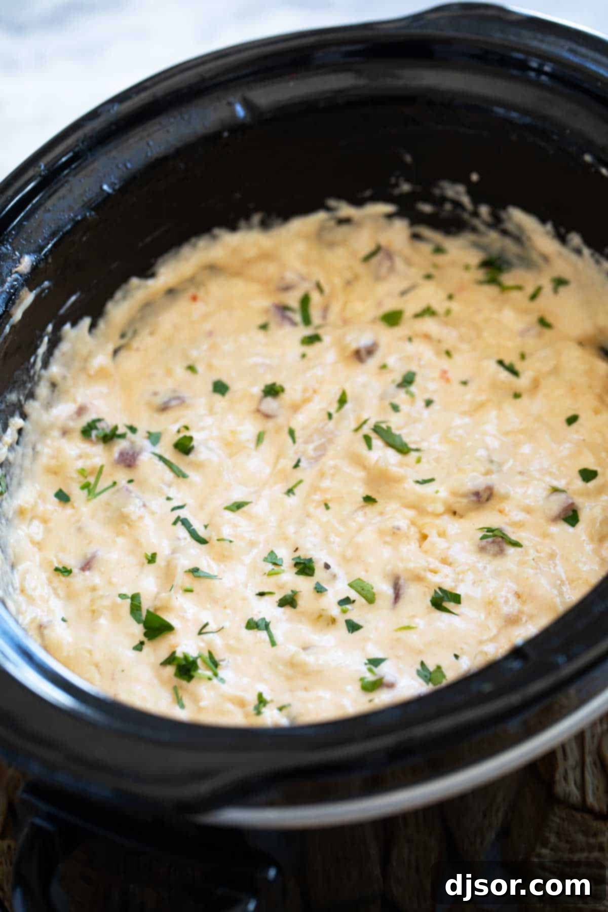 Slow Cooker Reuben Dip in a slow cooker