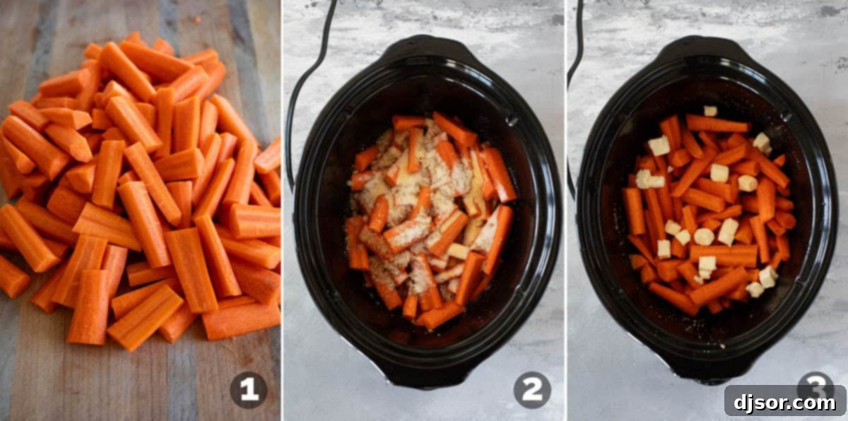 How to Make Slow Cooker Carrots Step-by-step instructions for making Slow Cooker Carrots.
